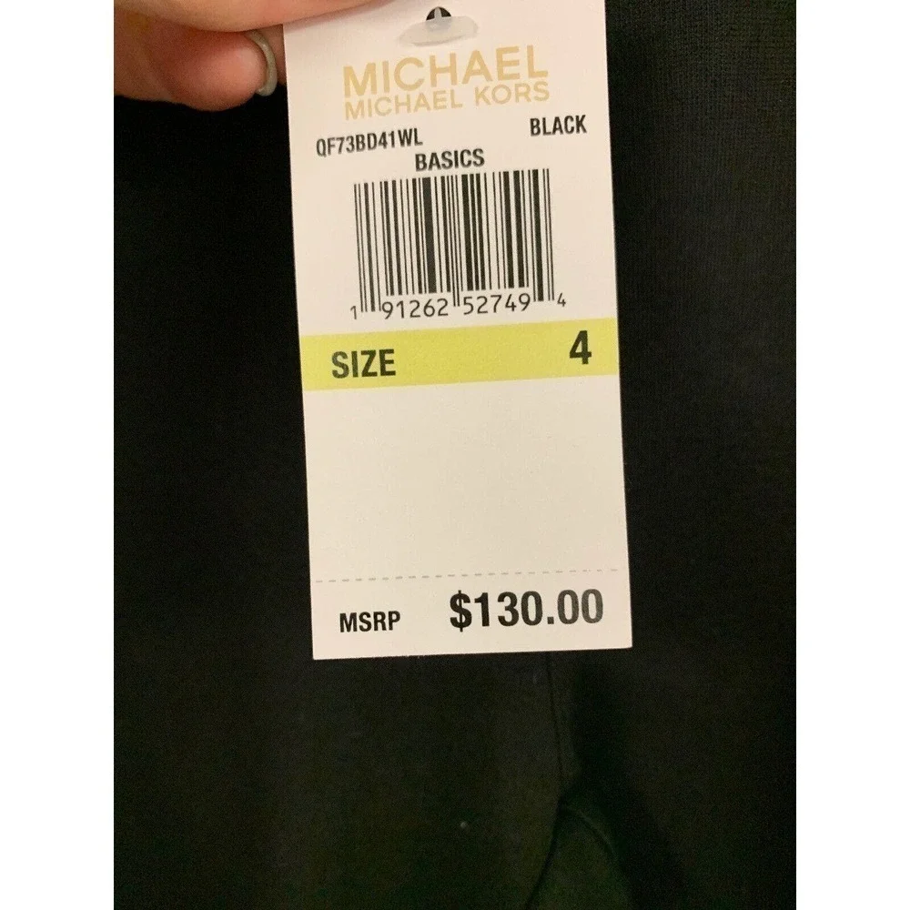 ￼Michael Kors basics skinny leg leggings pants black size 4 NWT $130